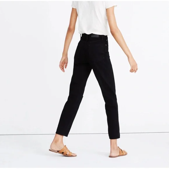 Madewell The Perfect Vintage Jean in Stone Black: Knee-Slit Edition - Picture 3 of 3